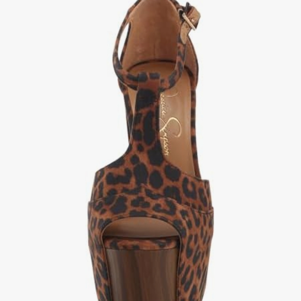 Jessica Simpson Leopard Print Platform Heels